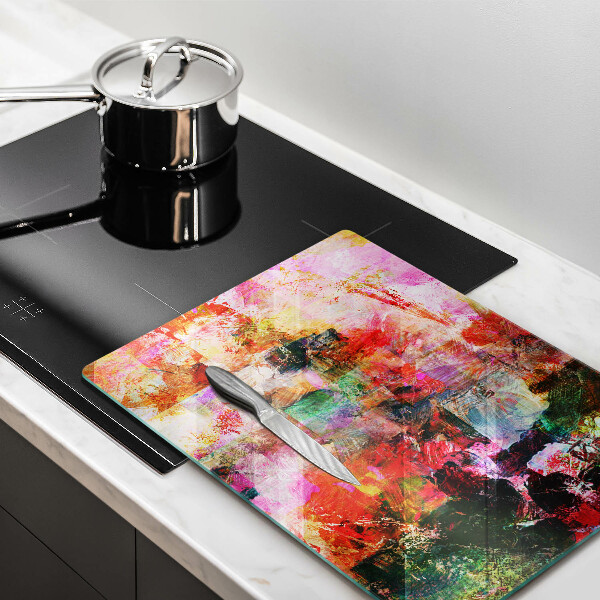 Zaščitna plošča za štedilnik Barvna abstrakcija