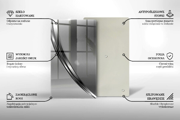 Zaščitna steklena plošča za štedilnik Kovinska abstrakcija