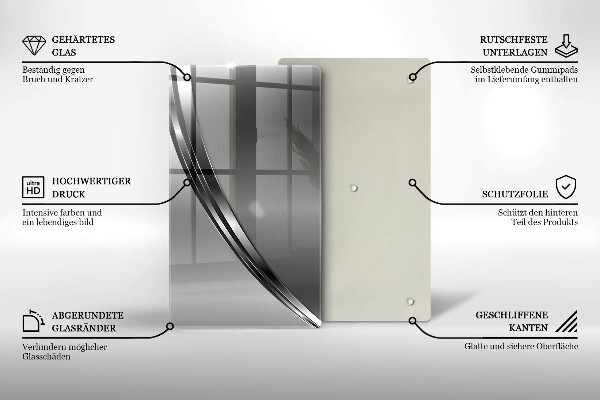 Zaščitna steklena plošča za štedilnik Kovinska abstrakcija