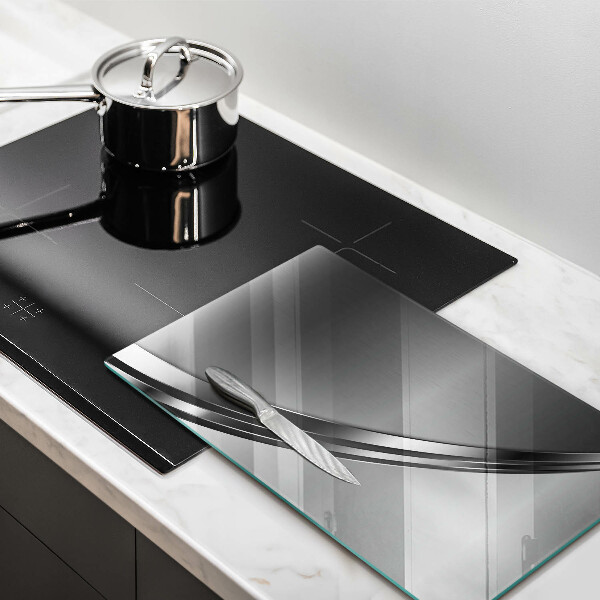 Zaščitna steklena plošča za štedilnik Kovinska abstrakcija