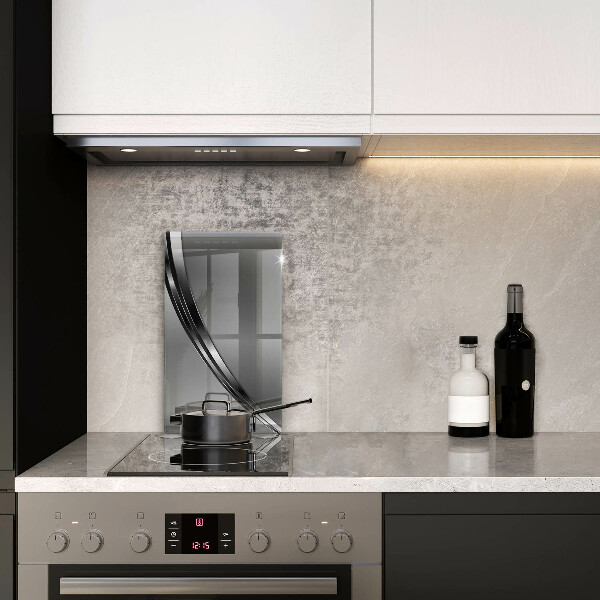 Zaščitna steklena plošča za štedilnik Kovinska abstrakcija