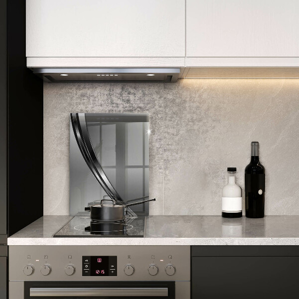 Zaščitna steklena plošča za štedilnik Kovinska abstrakcija