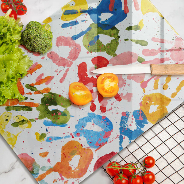 Zaščitna steklena plošča za štedilnik Sledi otroških rok