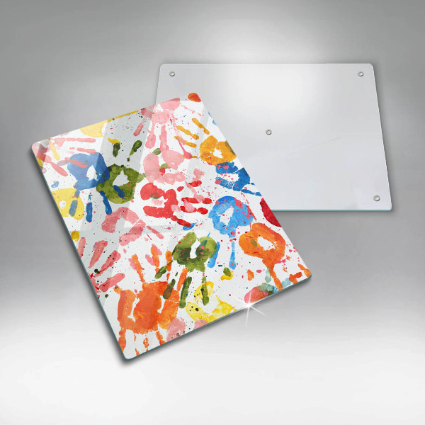 Zaščitna steklena plošča za štedilnik Sledi otroških rok