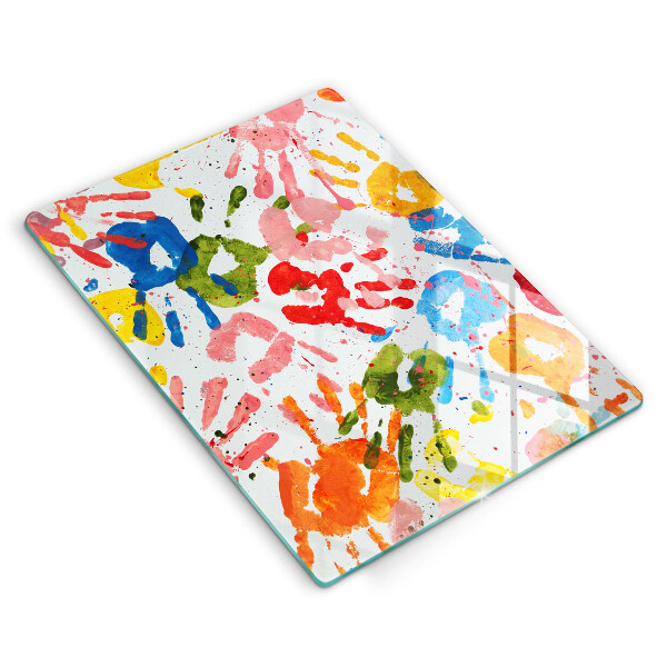 Zaščitna steklena plošča za štedilnik Sledi otroških rok