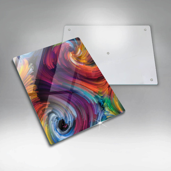 Zaščitna steklena plošča za štedilnik Barvni poudarki