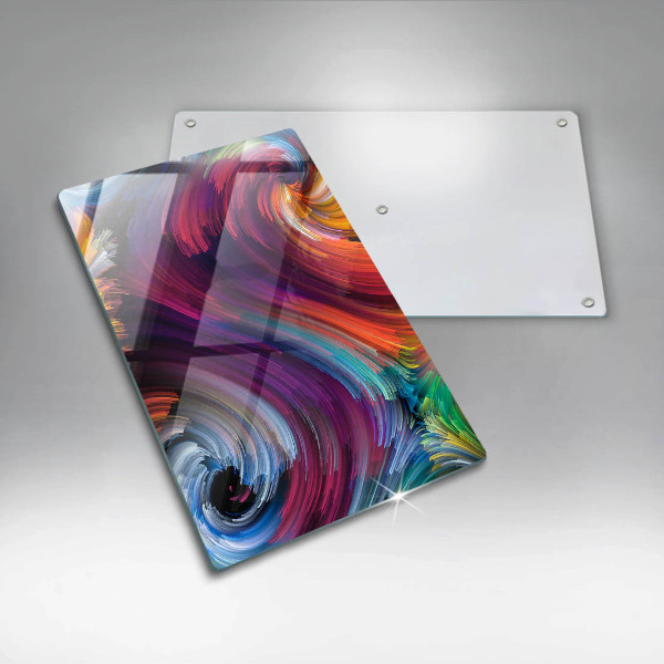 Zaščitna steklena plošča za štedilnik Barvni poudarki