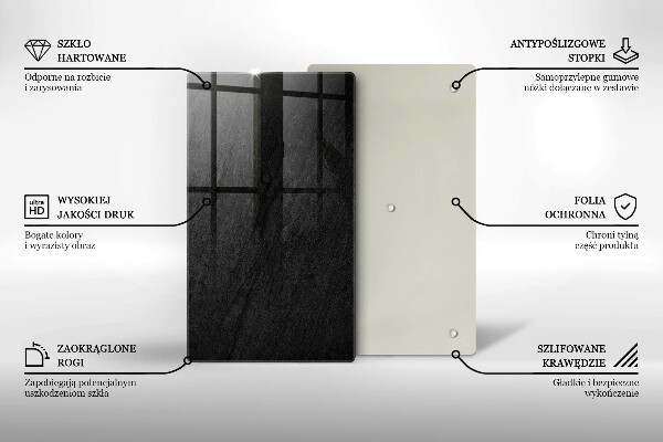 Zaščitna steklena plošča za štedilnik tekstura kamna