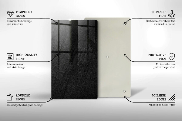 Zaščitna steklena plošča za štedilnik tekstura kamna