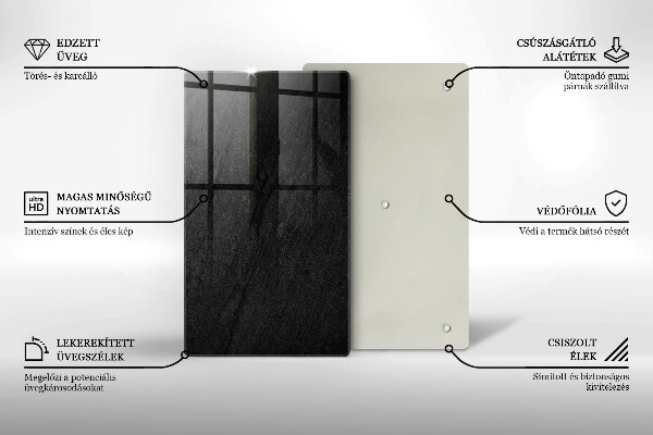 Zaščitna steklena plošča za štedilnik tekstura kamna