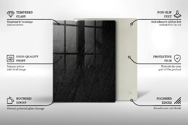 Zaščitna steklena plošča za štedilnik tekstura kamna