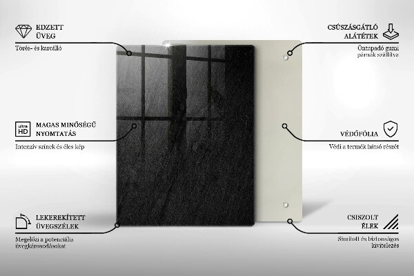 Zaščitna steklena plošča za štedilnik tekstura kamna