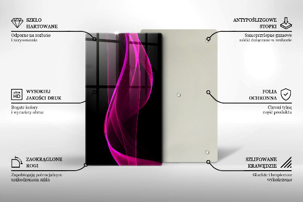 Zaščitna steklena plošča za štedilnik Rožnata abstrakcija