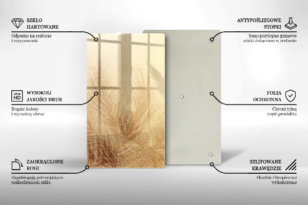 Zaščitna steklena plošča za štedilnik Počitnice na peščeni plaži