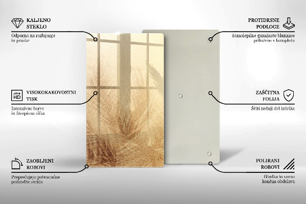 Zaščitna steklena plošča za štedilnik Počitnice na peščeni plaži