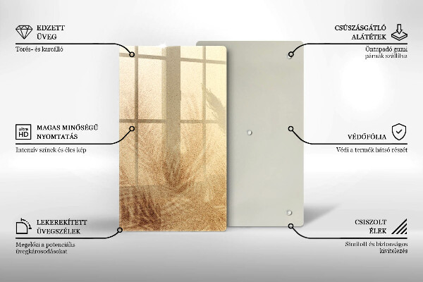 Zaščitna steklena plošča za štedilnik Počitnice na peščeni plaži