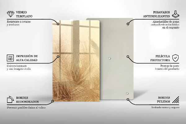 Zaščitna steklena plošča za štedilnik Počitnice na peščeni plaži