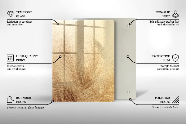 Zaščitna steklena plošča za štedilnik Počitnice na peščeni plaži