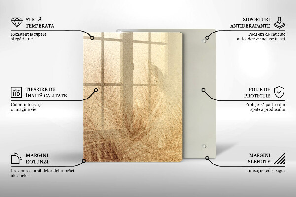 Zaščitna steklena plošča za štedilnik Počitnice na peščeni plaži