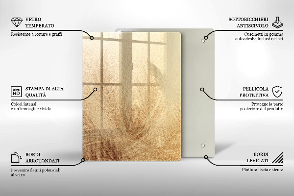 Zaščitna steklena plošča za štedilnik Počitnice na peščeni plaži