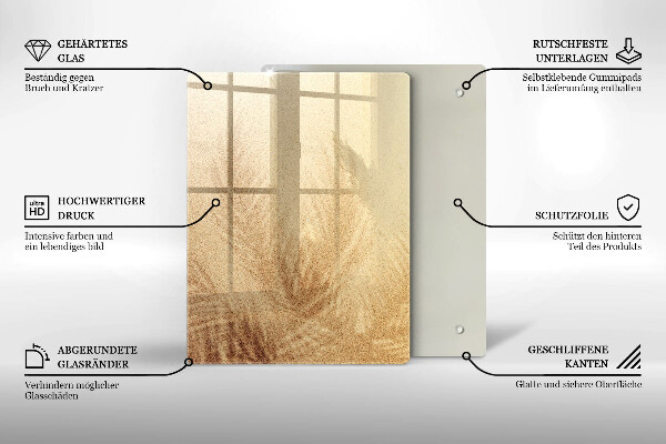 Zaščitna steklena plošča za štedilnik Počitnice na peščeni plaži