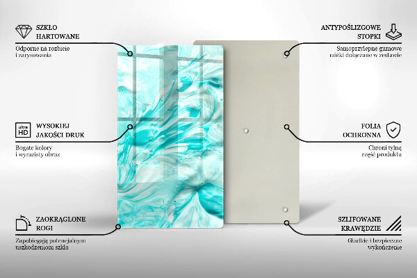 Zaščitna steklena plošča za štedilnik Abstraktne barve
