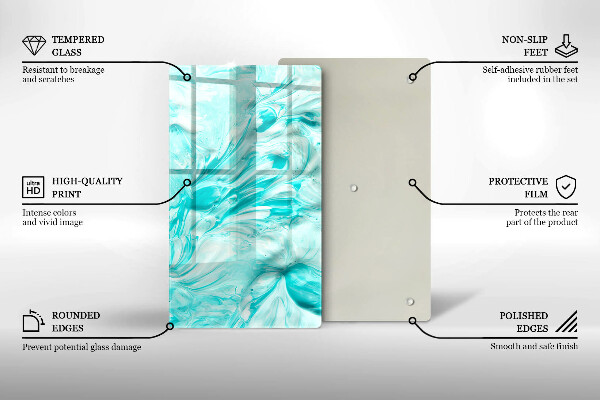 Zaščitna steklena plošča za štedilnik Abstraktne barve