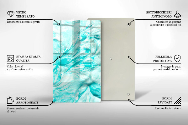 Zaščitna steklena plošča za štedilnik Abstraktne barve
