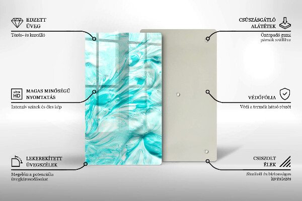 Zaščitna steklena plošča za štedilnik Abstraktne barve