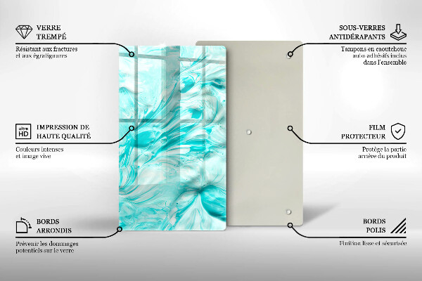 Zaščitna steklena plošča za štedilnik Abstraktne barve