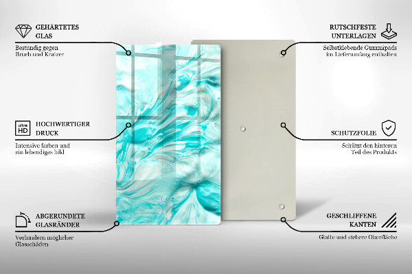 Zaščitna steklena plošča za štedilnik Abstraktne barve