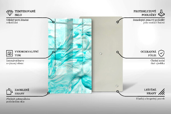 Zaščitna steklena plošča za štedilnik Abstraktne barve