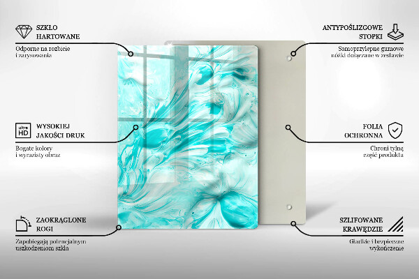 Zaščitna steklena plošča za štedilnik Abstraktne barve