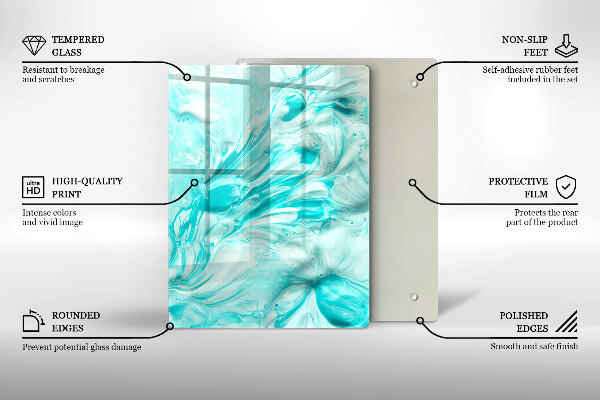 Zaščitna steklena plošča za štedilnik Abstraktne barve