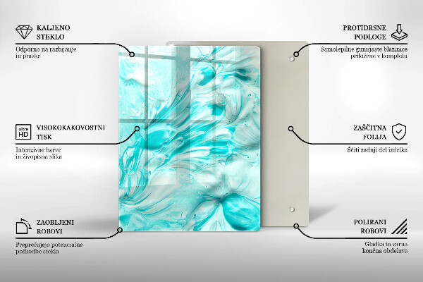 Zaščitna steklena plošča za štedilnik Abstraktne barve