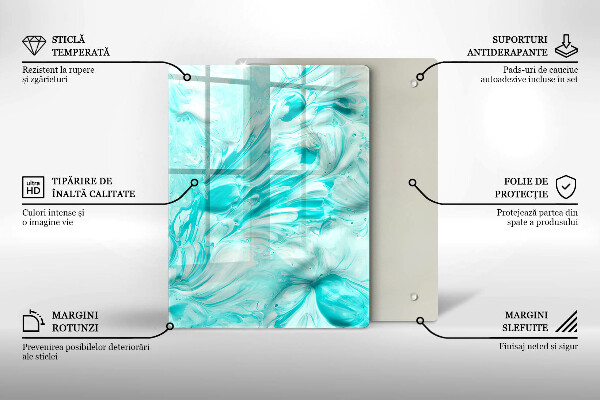 Zaščitna steklena plošča za štedilnik Abstraktne barve