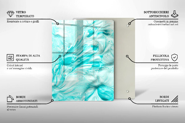 Zaščitna steklena plošča za štedilnik Abstraktne barve