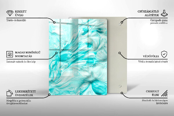 Zaščitna steklena plošča za štedilnik Abstraktne barve