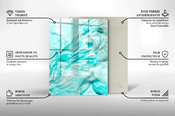 Zaščitna steklena plošča za štedilnik Abstraktne barve