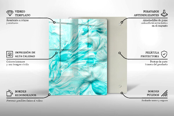 Zaščitna steklena plošča za štedilnik Abstraktne barve