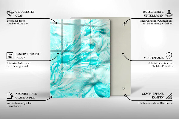Zaščitna steklena plošča za štedilnik Abstraktne barve