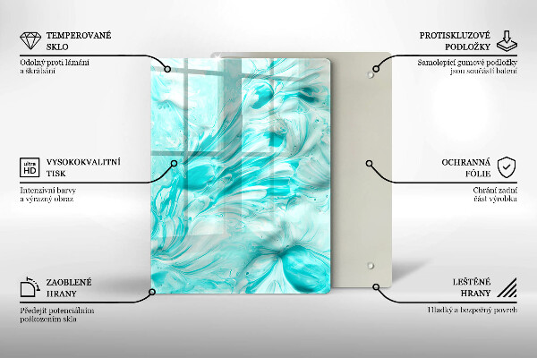 Zaščitna steklena plošča za štedilnik Abstraktne barve
