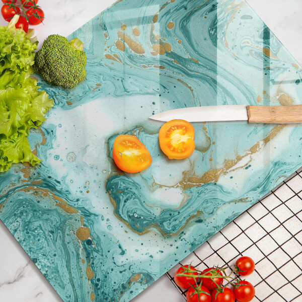 Zaščitna steklena plošča za štedilnik Modra abstrakcija