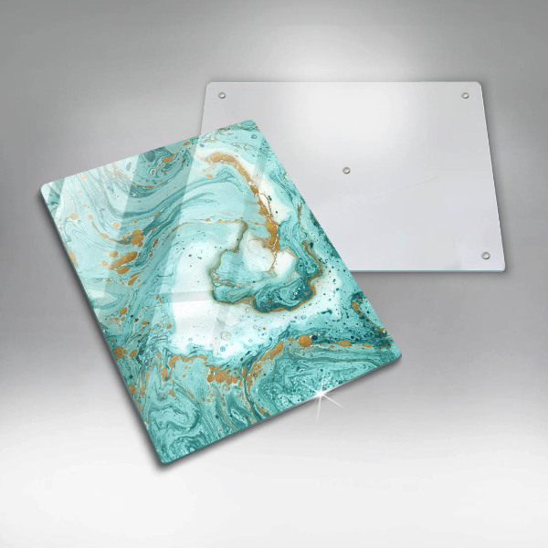 Zaščitna steklena plošča za štedilnik Modra abstrakcija