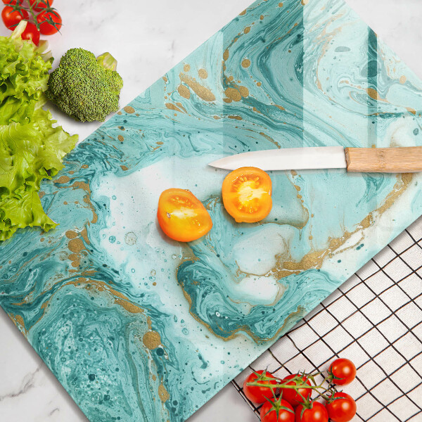 Zaščitna steklena plošča za štedilnik Modra abstrakcija