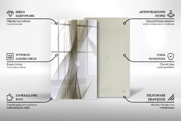 Zaščitna plošča za štedilnik Oblikovanje abstraktnih črt