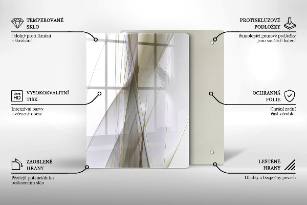 Zaščitna plošča za štedilnik Oblikovanje abstraktnih črt