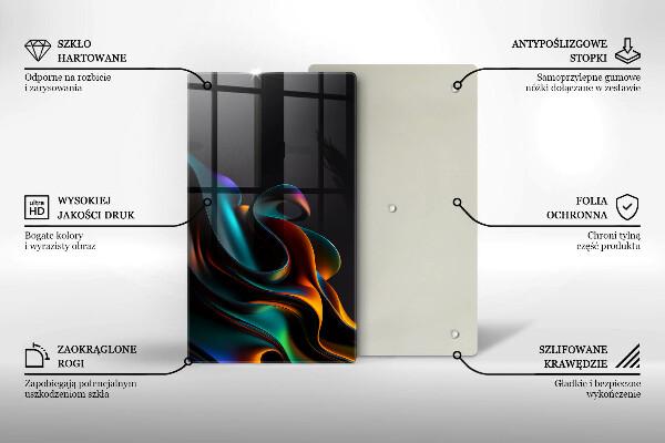 Zaščitna plošča za štedilnik Barvita abstrakcija