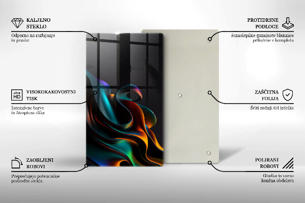 Zaščitna plošča za štedilnik Barvita abstrakcija