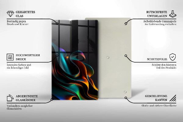 Zaščitna plošča za štedilnik Barvita abstrakcija